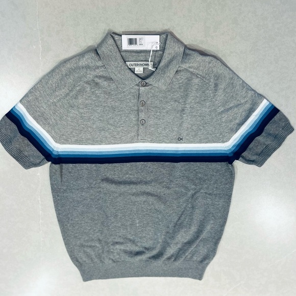BRAND NEW WITH TAGS - Outerknown Men's Gray Polo Shirt - Small - Picture 6 of 13